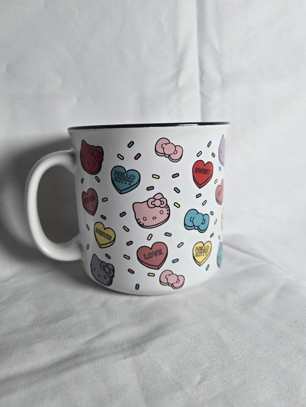 Hello Kitty x Sanrio "Conversation Hearts" Ceramic Mug (20 oz)